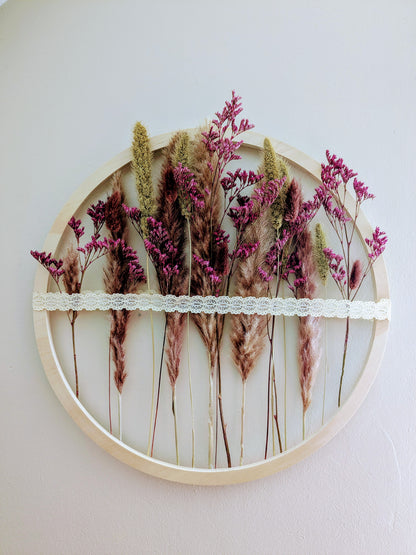 Couronne jardin sur broderie