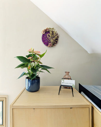 Bijou mural violet arbre en or