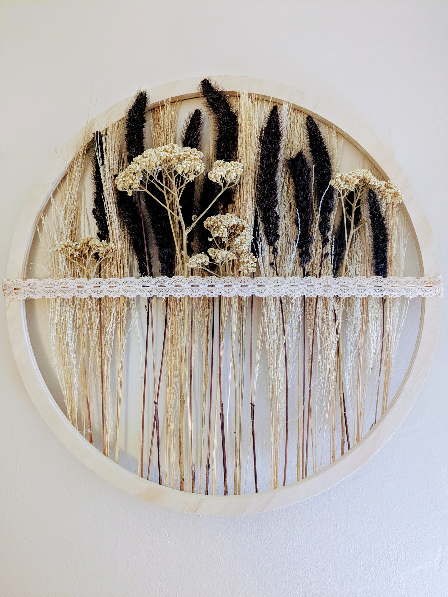 Couronne jardin sur broderie