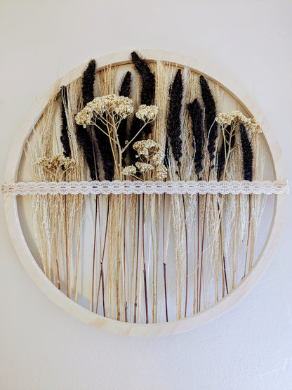 Couronne jardin sur broderie