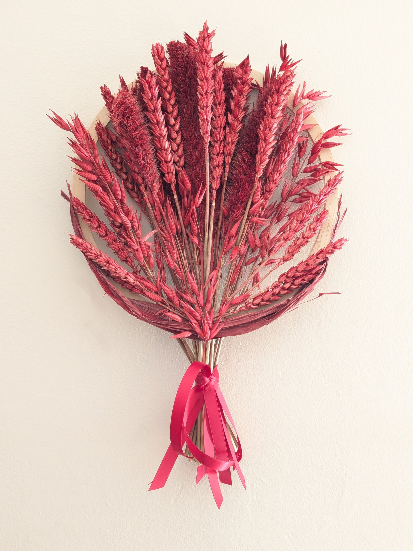 Bouquet champêtre en rouge